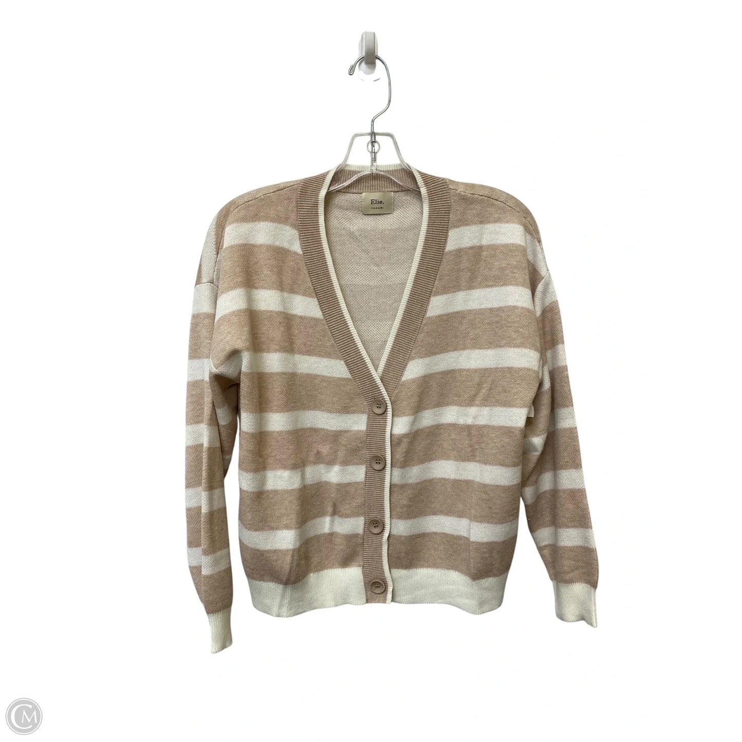 Sweater Cardigan By Elie Tahari In Striped Pattern, Size: M