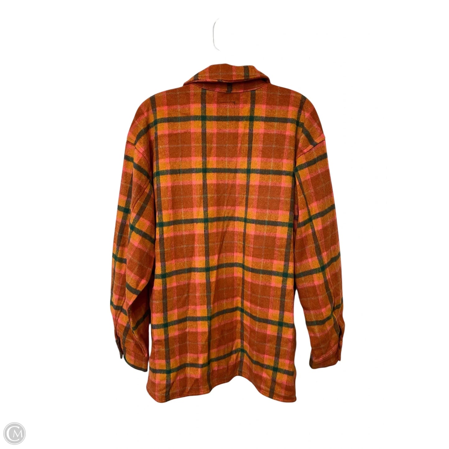 Jacket Shirt By Wild Fable In Plaid Pattern, Size: M
