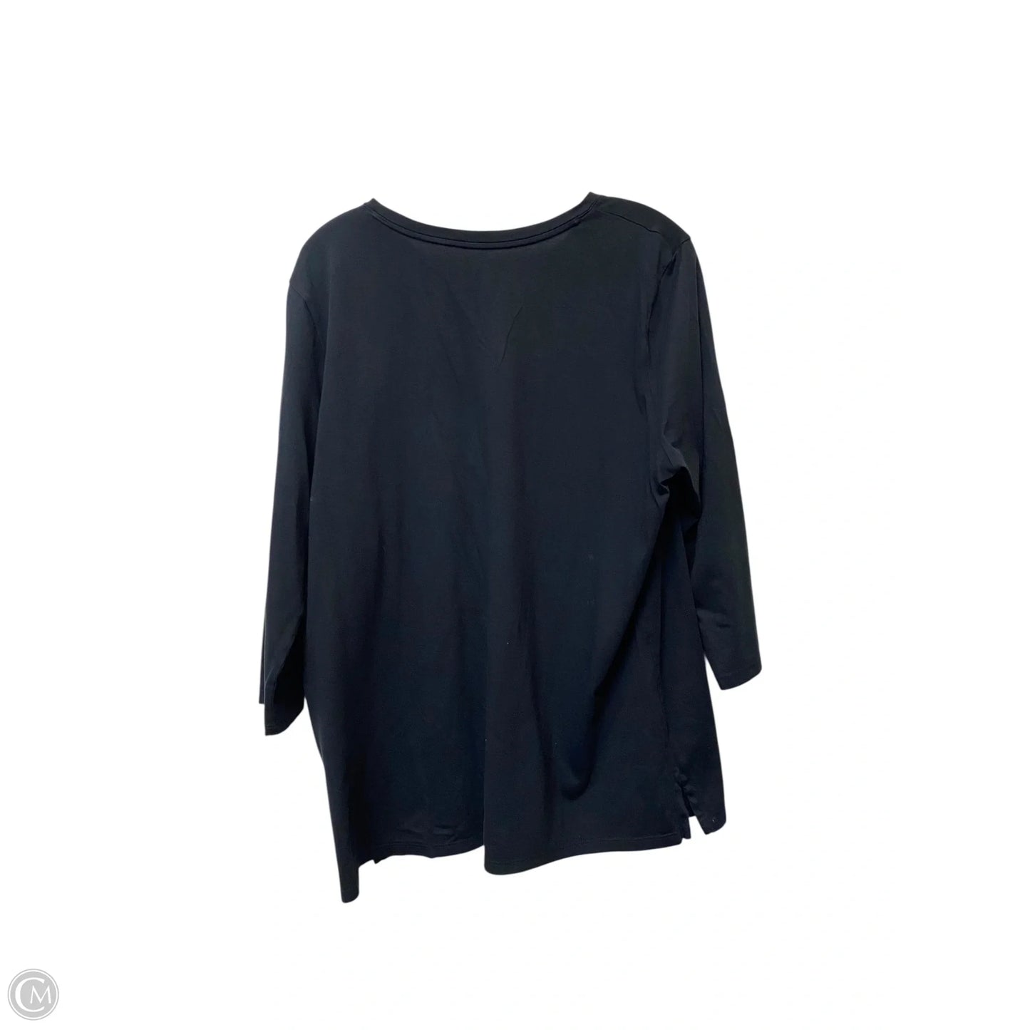 Top Long Sleeve Basic By Lands End In Black, Size: Xl