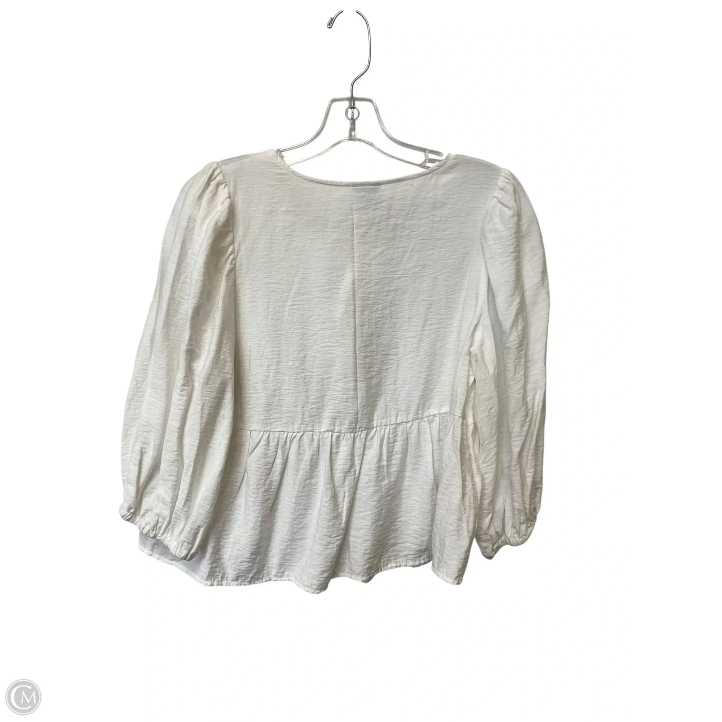 Top Long Sleeve By A New Day In White, Size: S