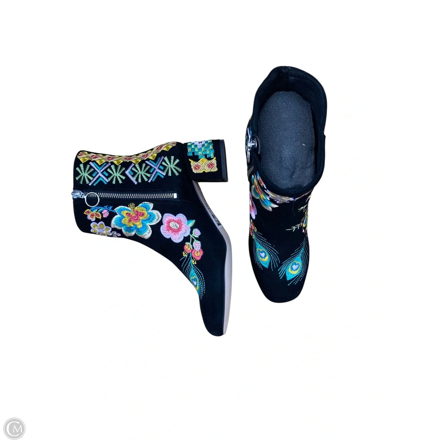 Boots Ankle Heels By Johnny Was In Multi-colored, Size: 8
