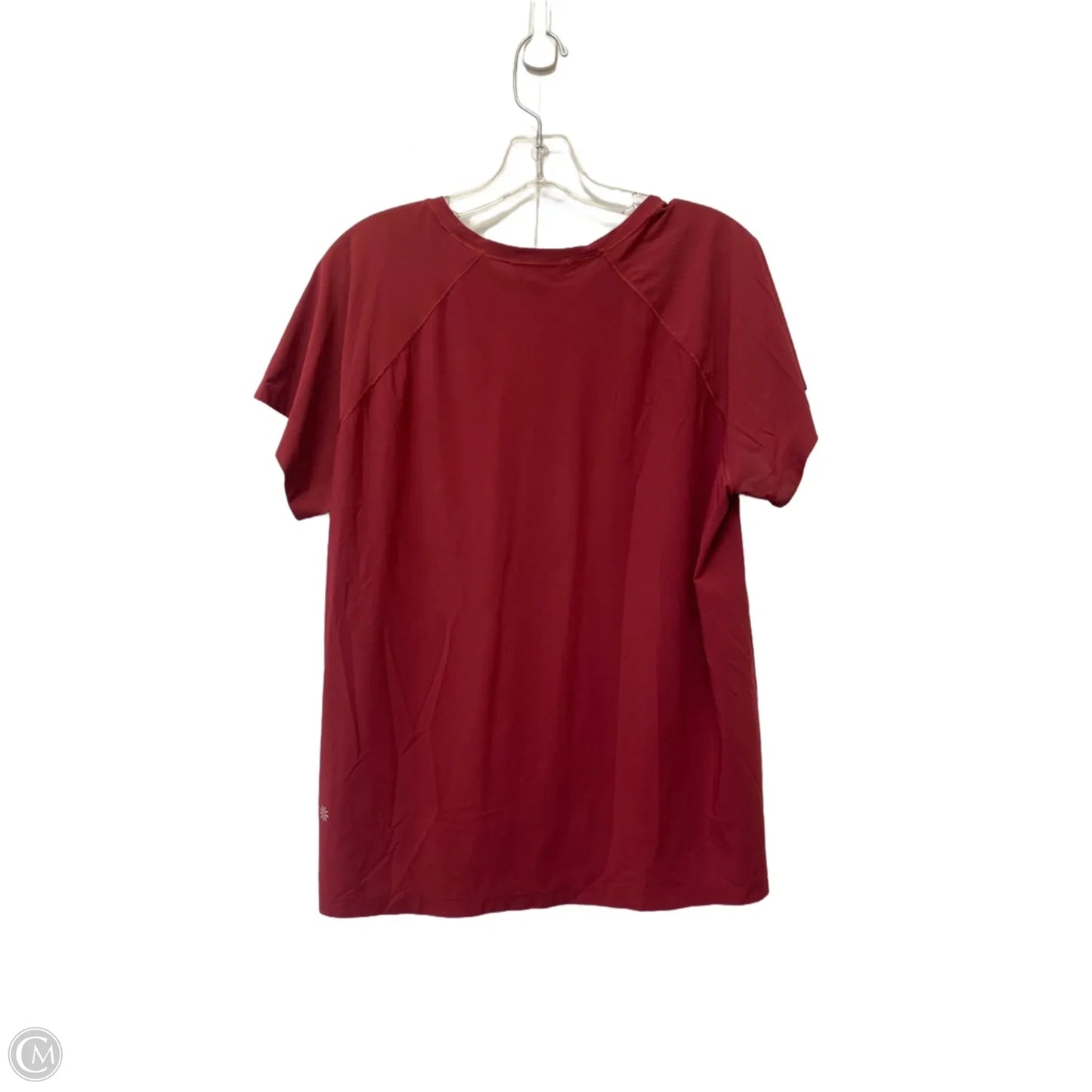 Athletic Top Short Sleeve By Athleta In Red, Size: M