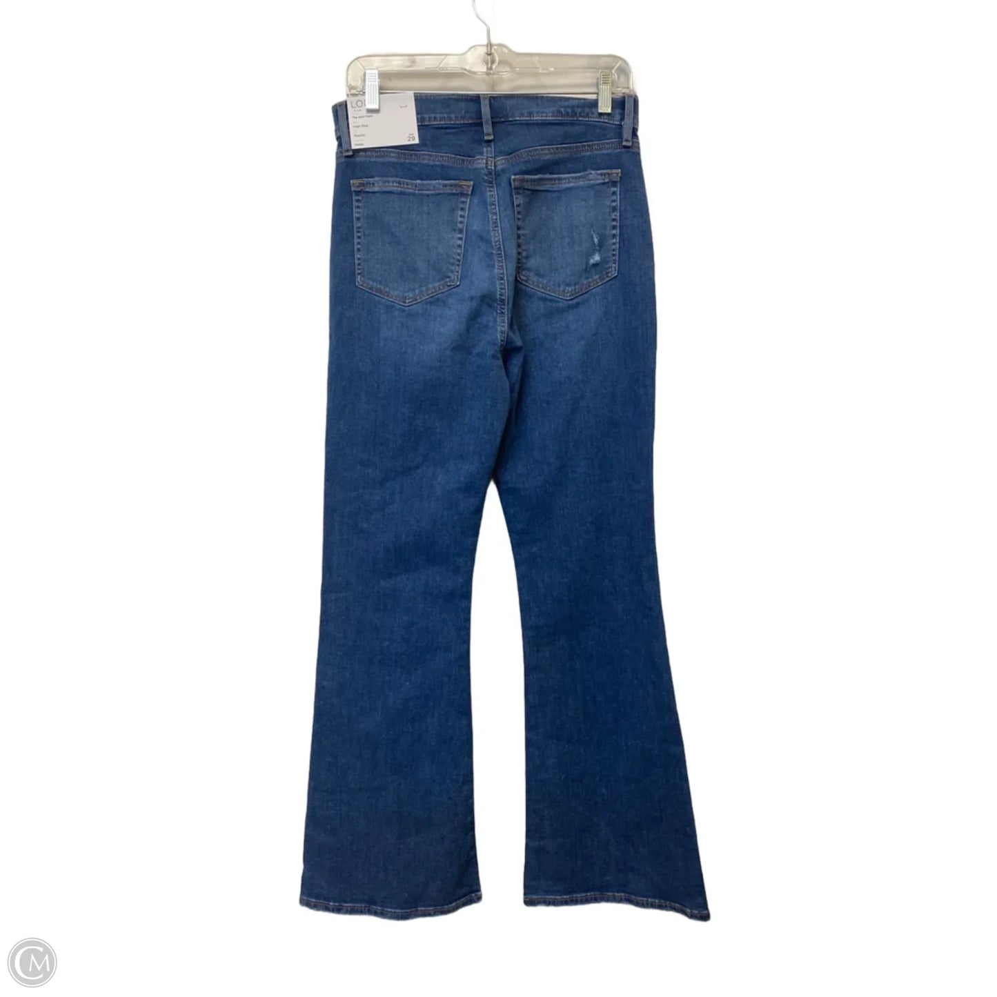 Jeans Flared By Loft In Blue Denim, Size: 8