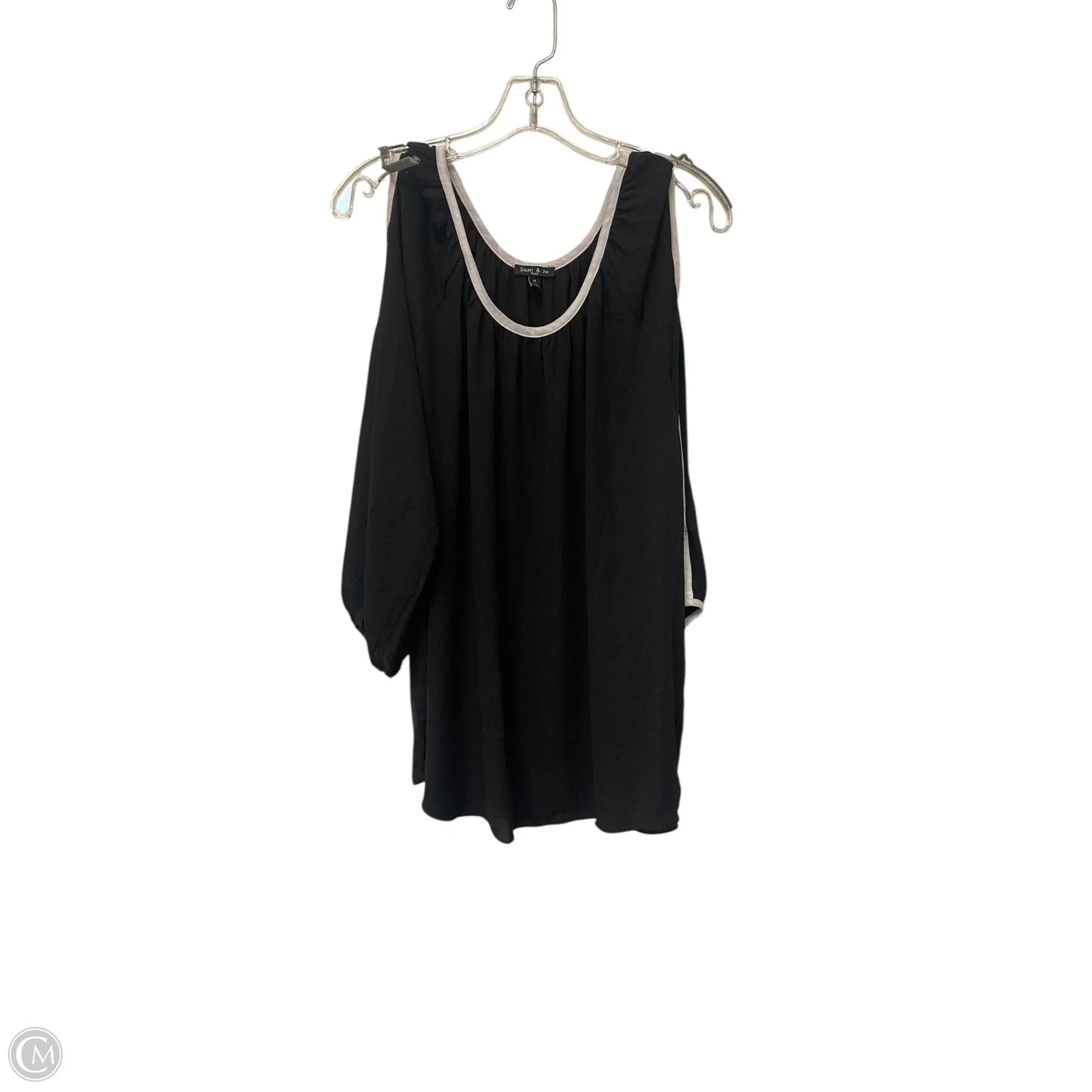 Top Long Sleeve Basic By Sami & Jo In Black, Size: 1x