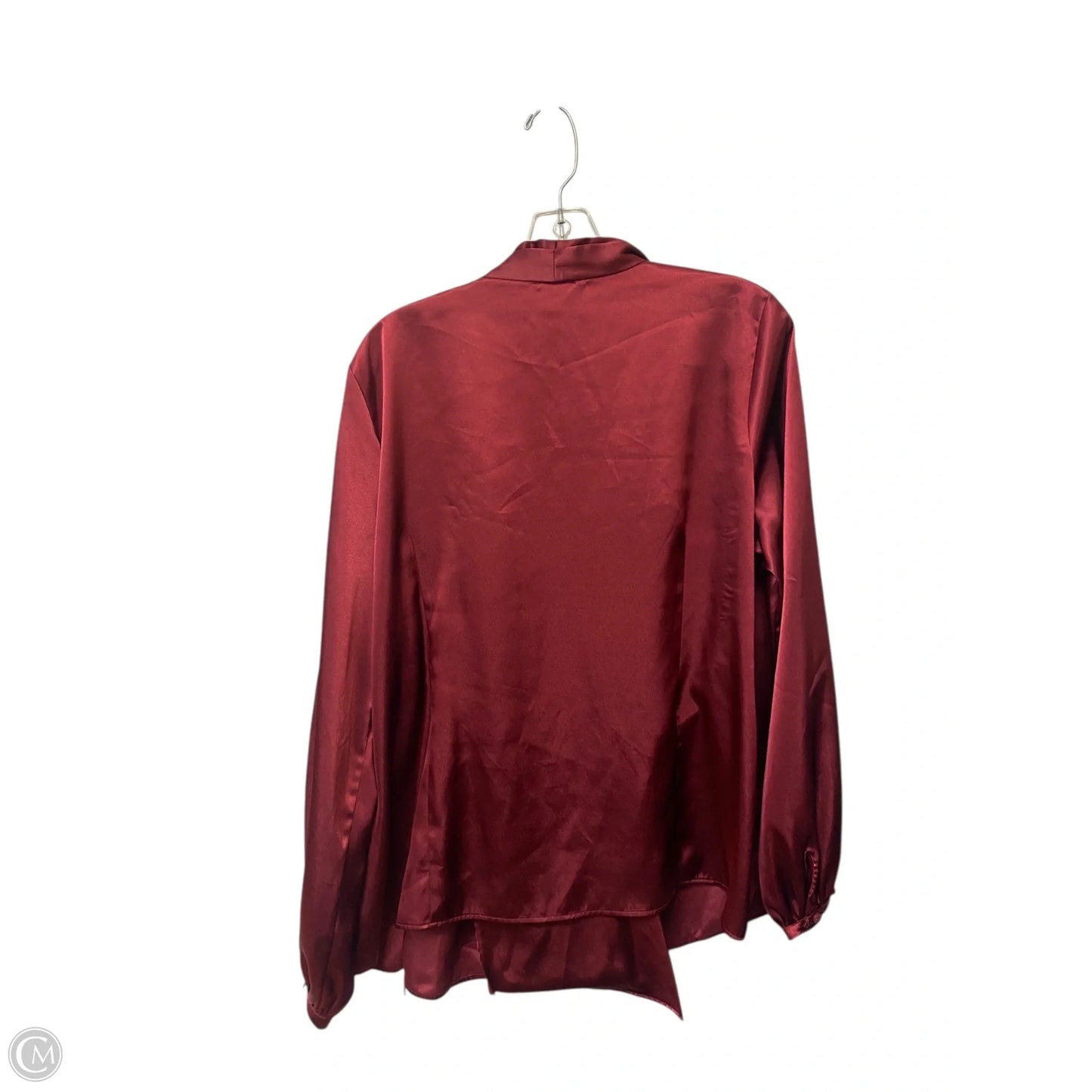 Top Long Sleeve By Calvin Klein In Red, Size: 1x