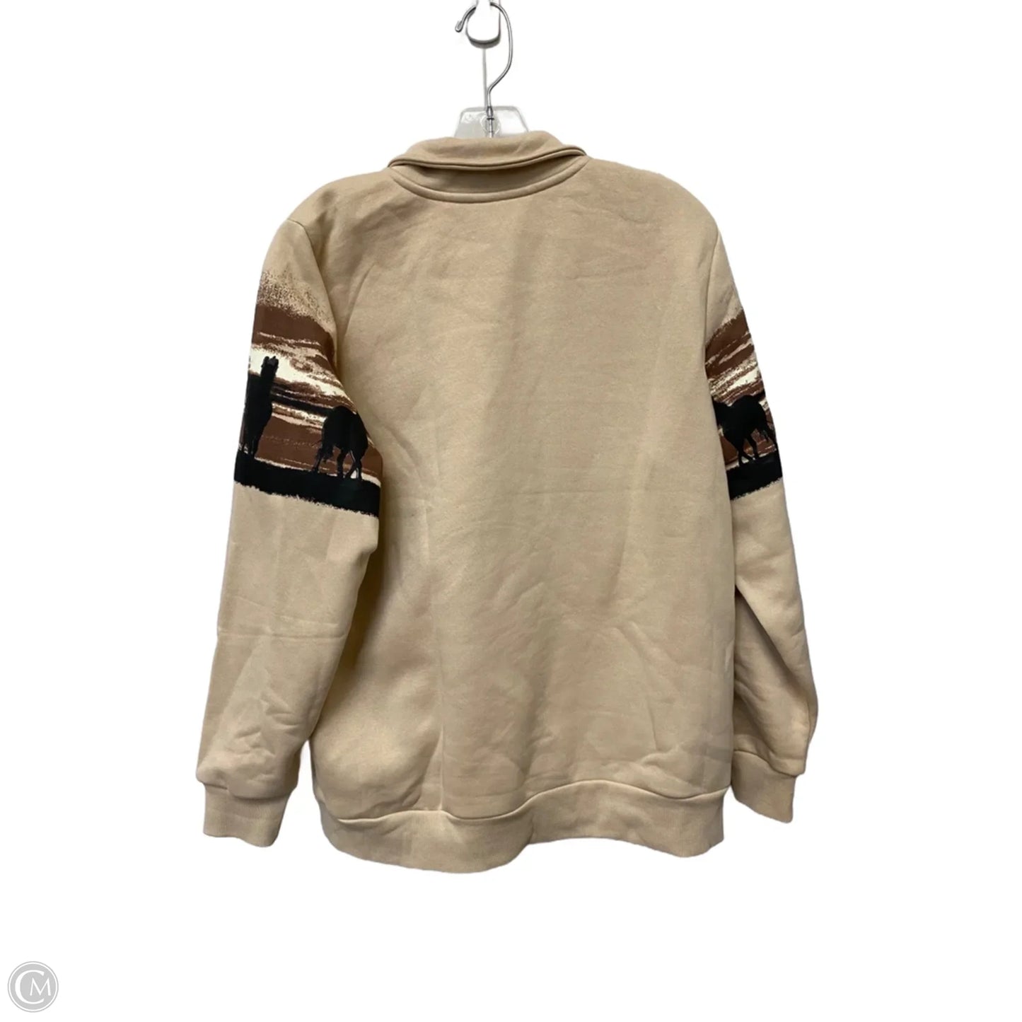 Jacket Fleece By Wrangler In Tan, Size: M