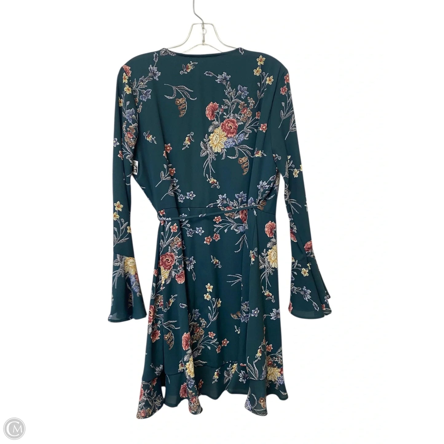 Dress Casual Midi By Peach Love Cream California In Floral Print, Size: L