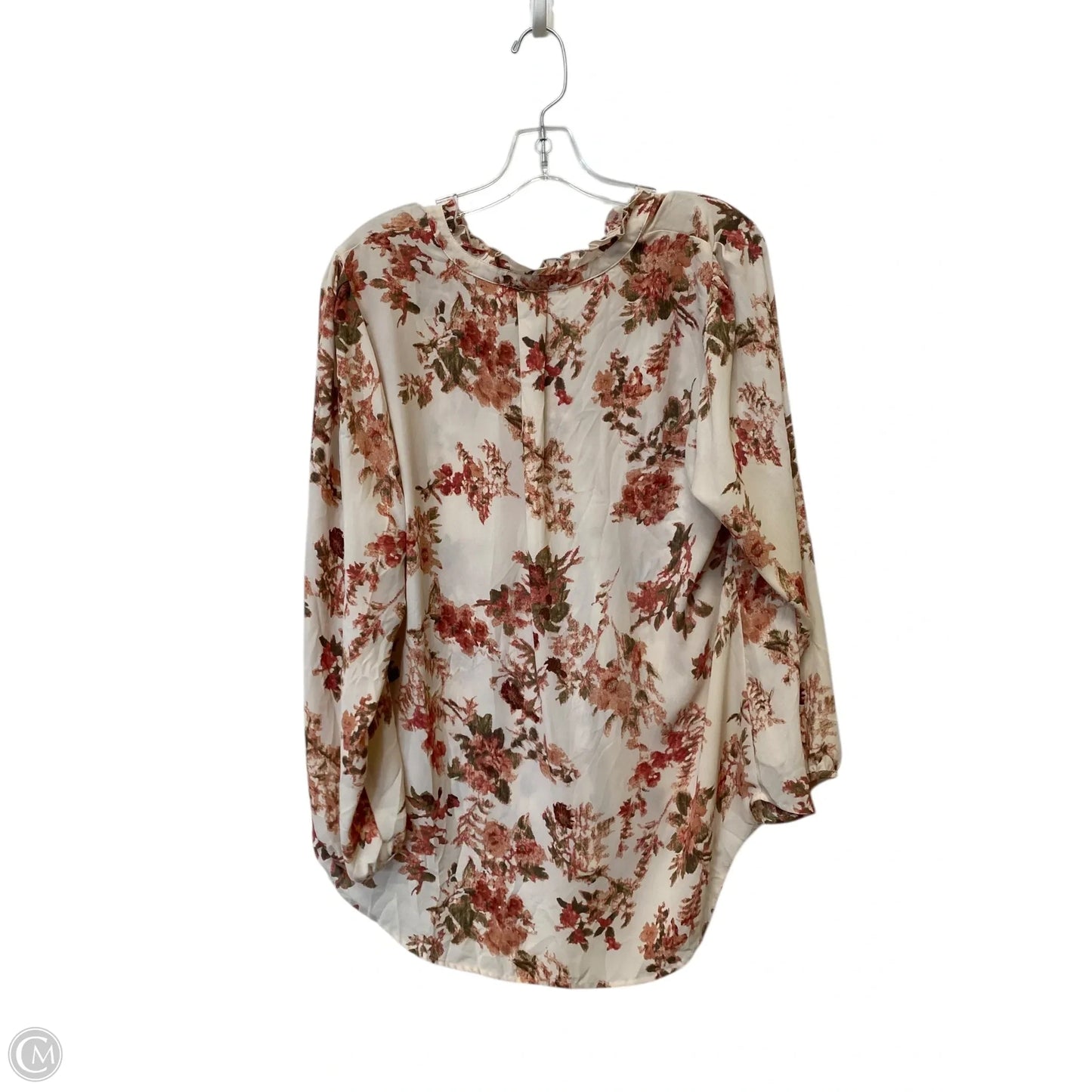 Top Long Sleeve By Violet And Claire In Floral Print, Size: 1x