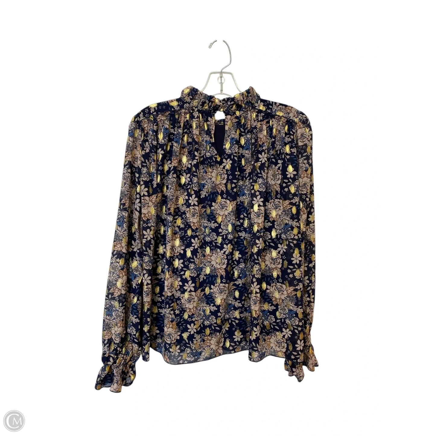 Top Long Sleeve By Fabrik In Floral Print, Size: S