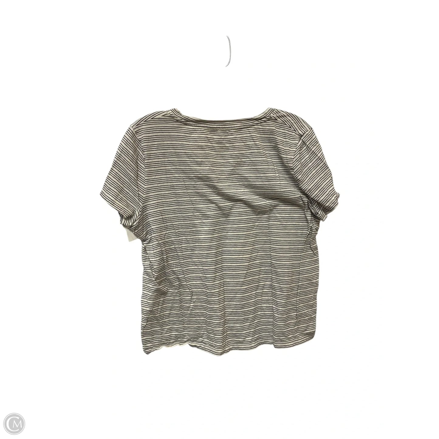 Top Short Sleeve Basic By Madewell In Striped Pattern, Size: L