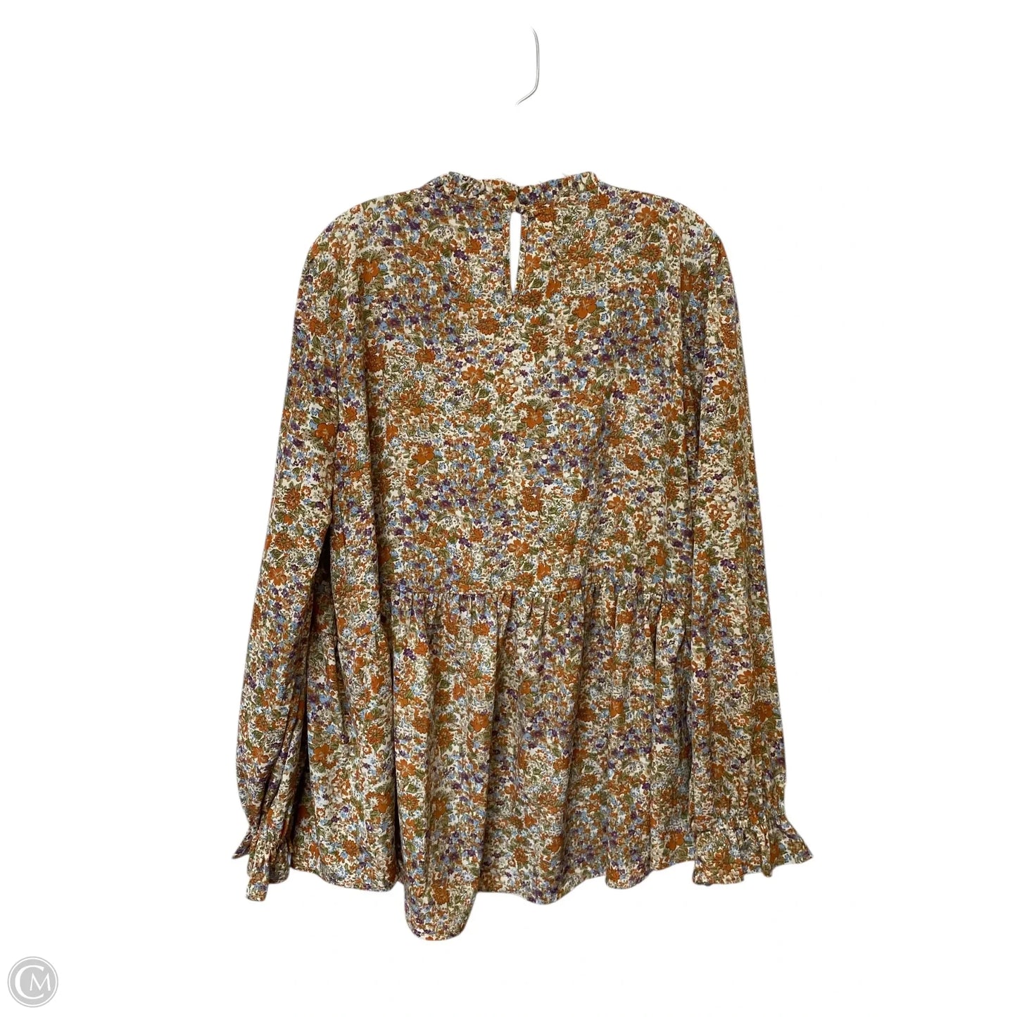 Top Long Sleeve By Hailey & Co In Floral Print, Size: 3x