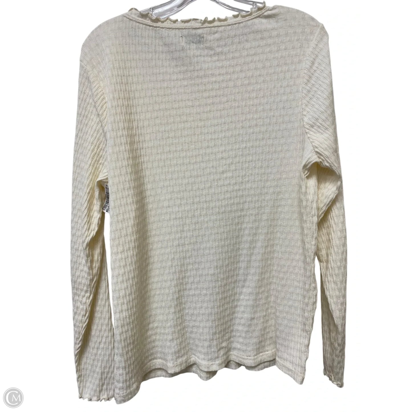 Top Long Sleeve By Wonderly In Cream, Size: Xxl