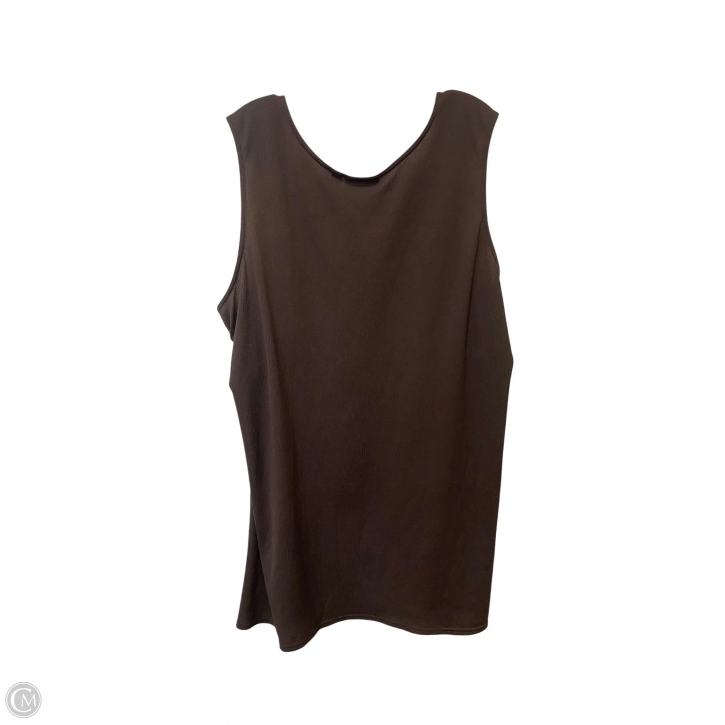 Top Sleeveless By Croft And Barrow In Brown, Size: Xxl
