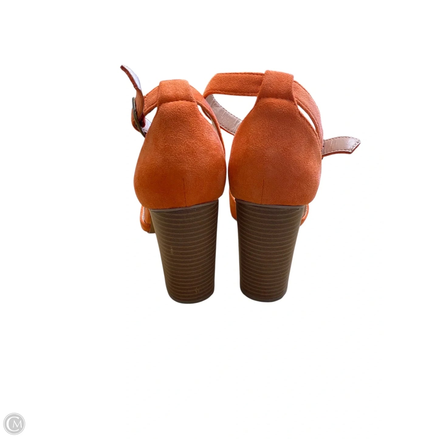 Shoes Heels Block By Clothes Mentor In Orange, Size: 7