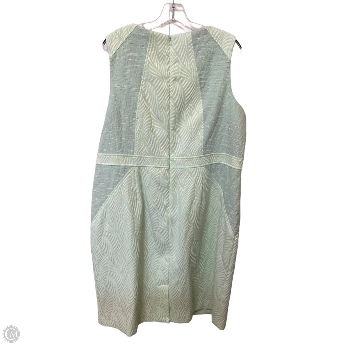 Dress Work By Calvin Klein In Green, Size: 18