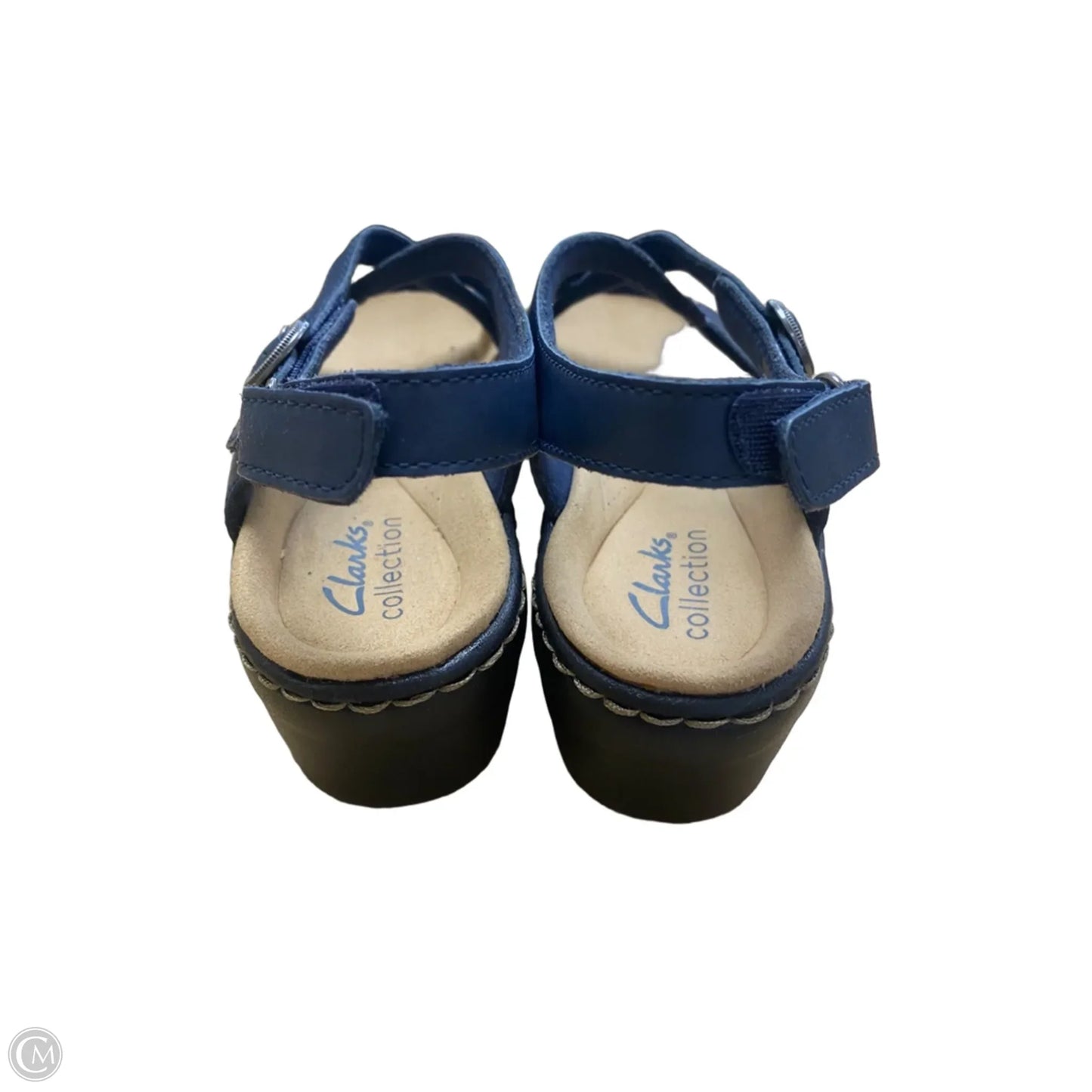 Sandals Flats By Clarks In Navy, Size: 6