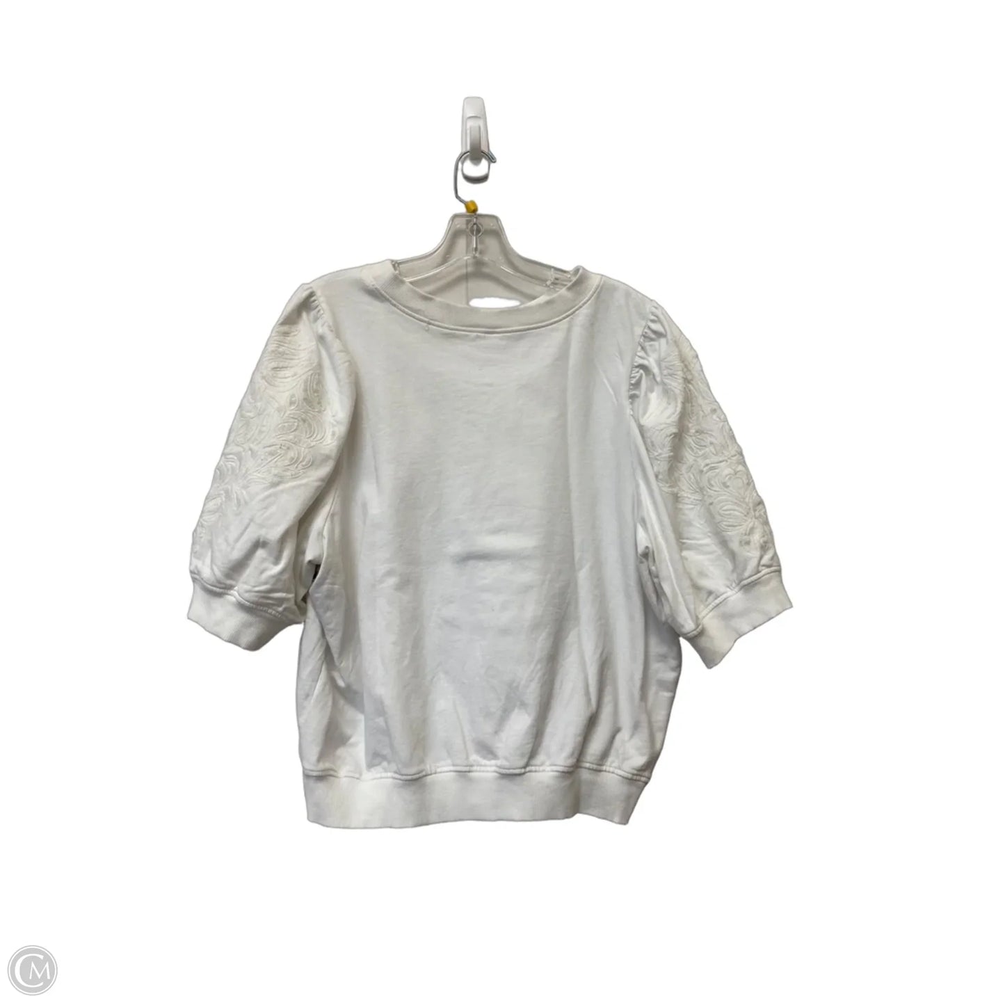 Top Short Sleeve By Anthropologie In White