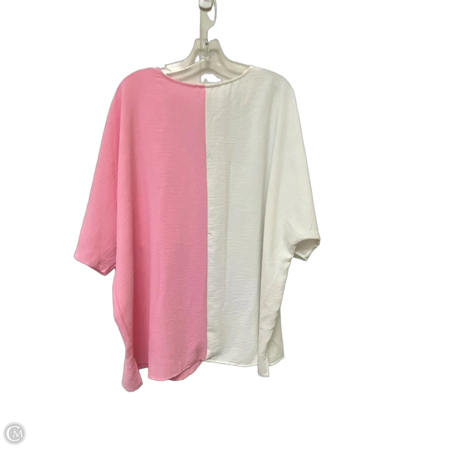 Top Short Sleeve By Geegee In Pink, Size: Xxl