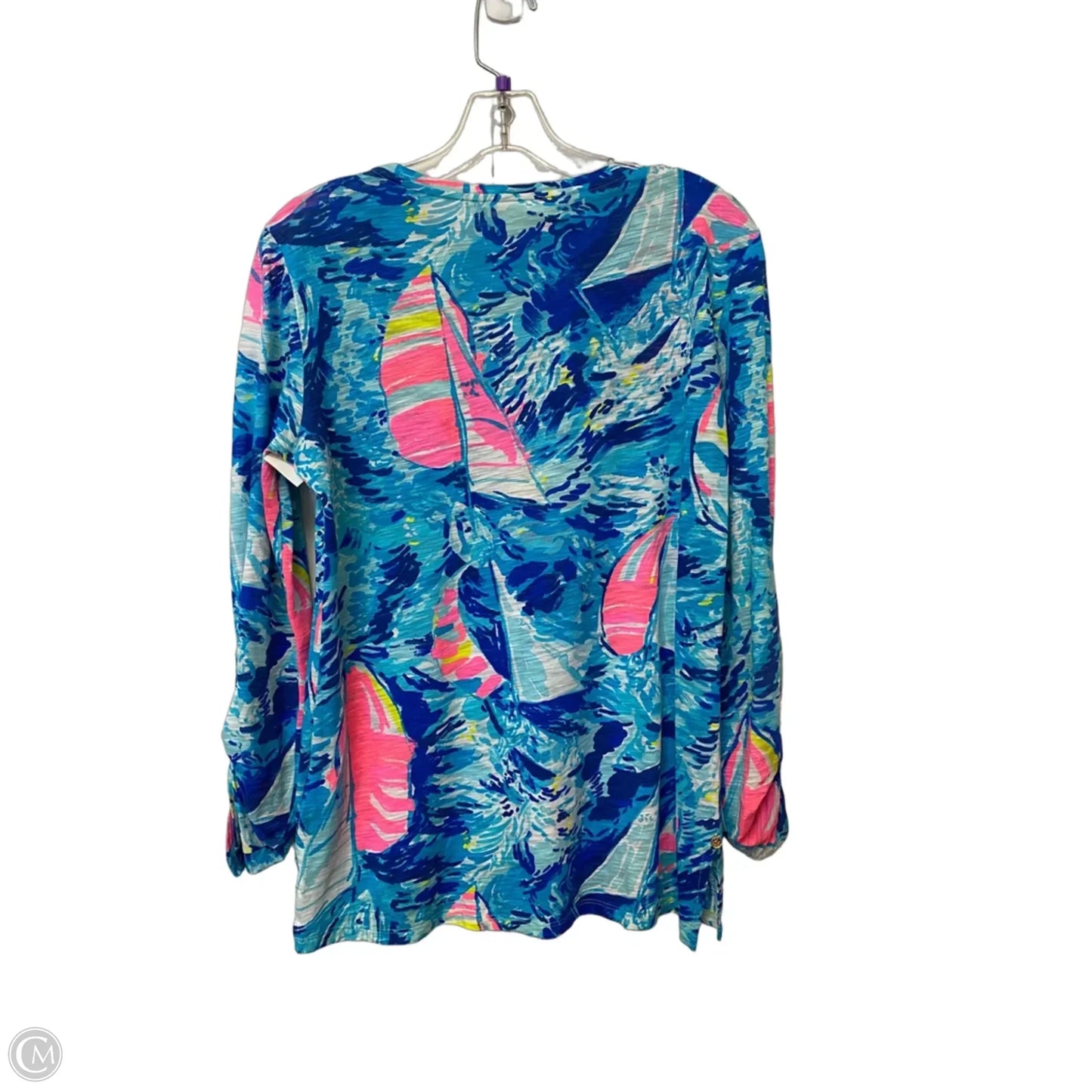 Top Long Sleeve Designer By Lilly Pulitzer In Blue, Size: S