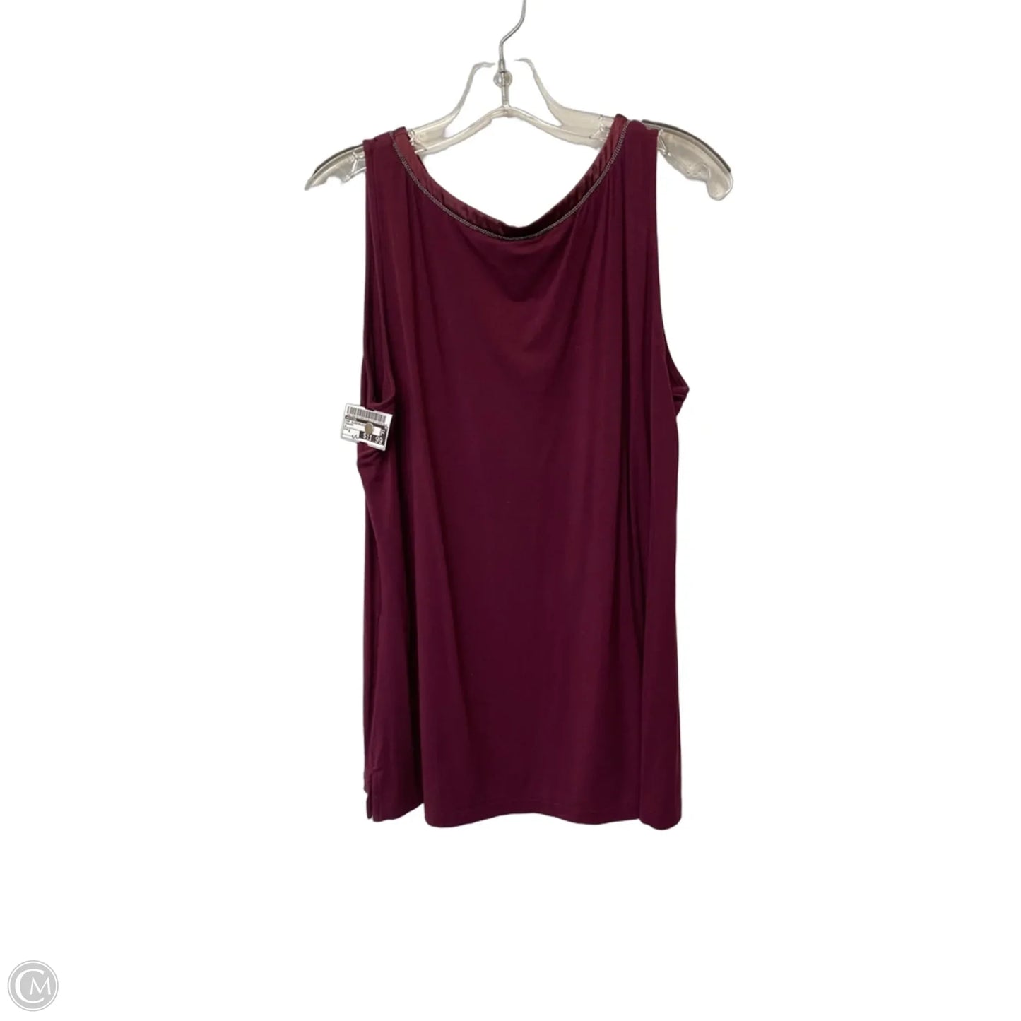 Top Sleeveless By Chicos In Maroon, Size: 2