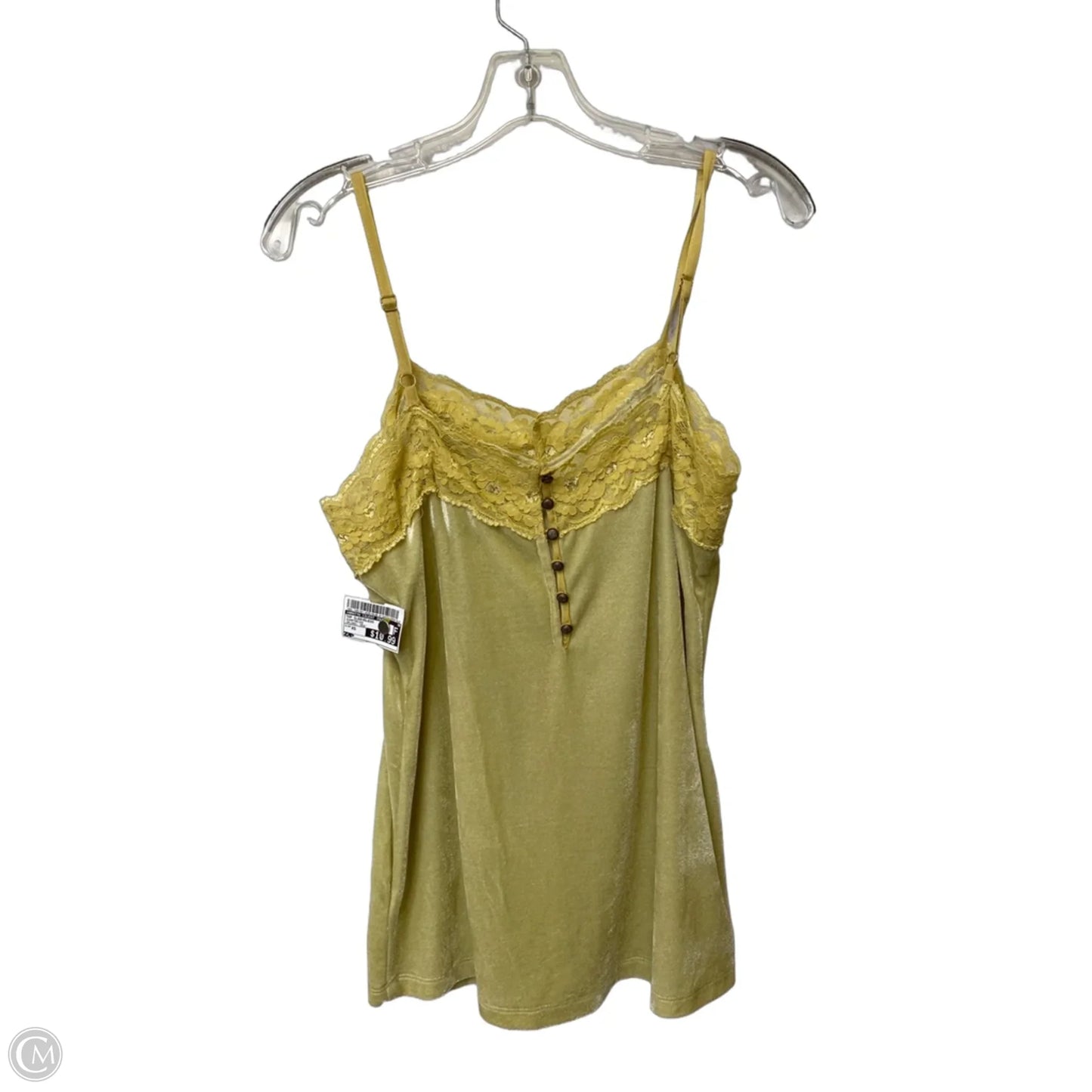 Top Sleeveless By Aratta Silent Journey In Chartreuse, Size: Xs