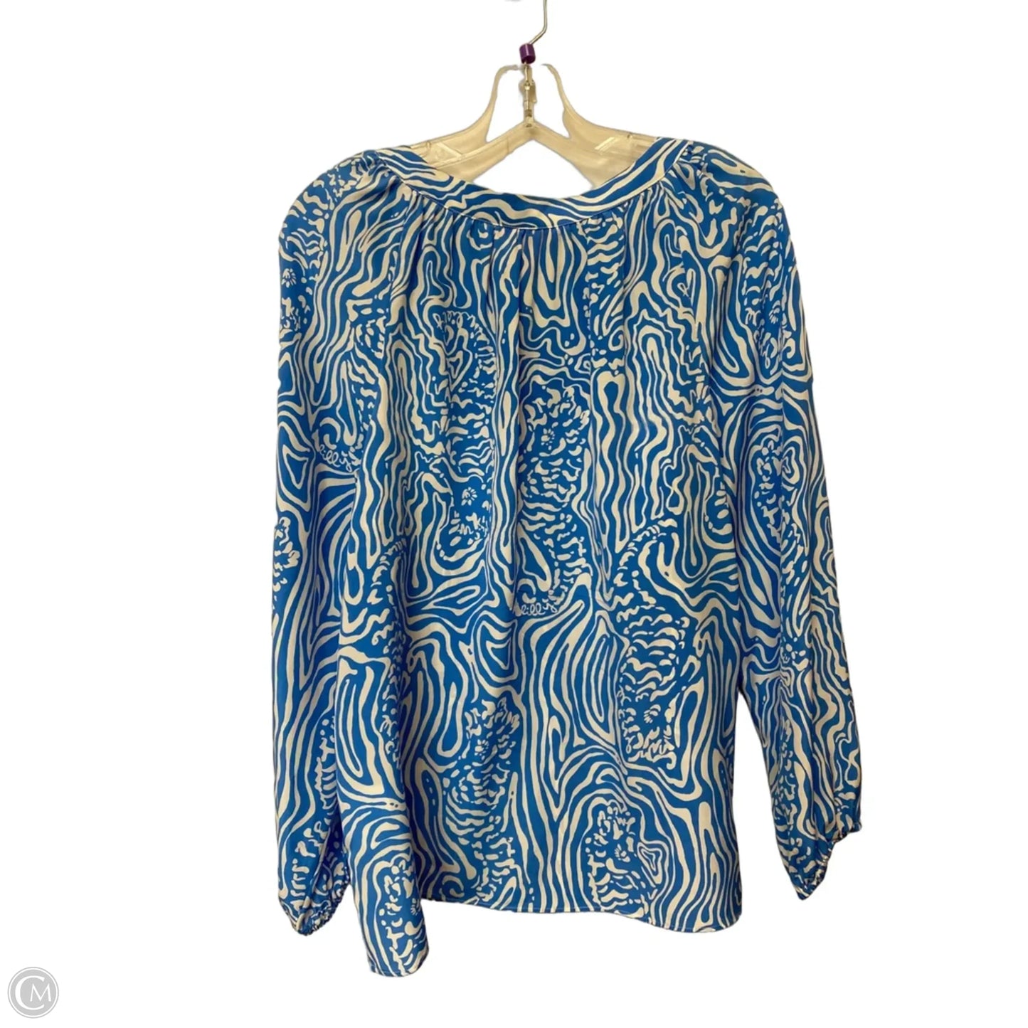Top Long Sleeve Designer By Lilly Pulitzer In Blue, Size: L