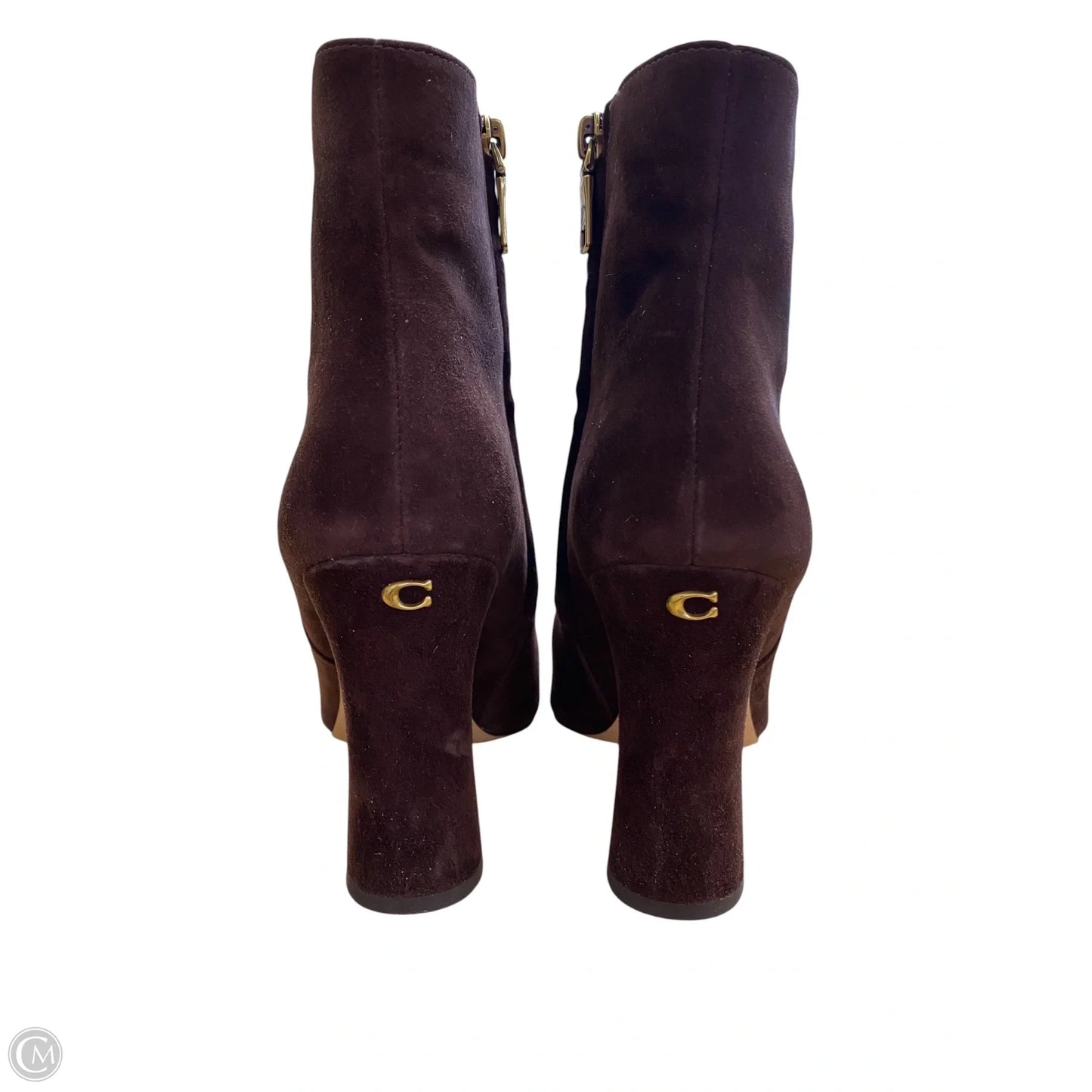 Boots Designer By Coach In Brown, Size: 8