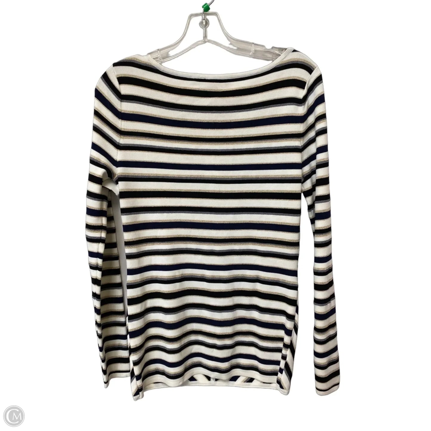 Top Long Sleeve By White House Black Market In Striped Pattern, Size: M