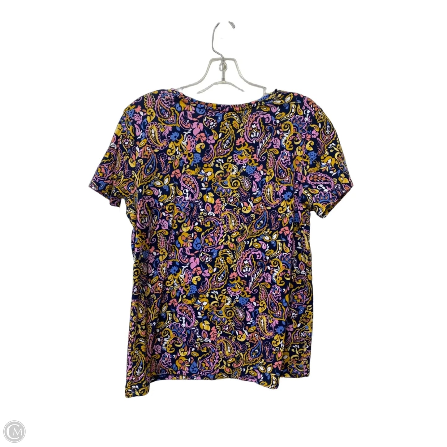 Top Short Sleeve By Croft And Barrow In Floral Print, Size: M