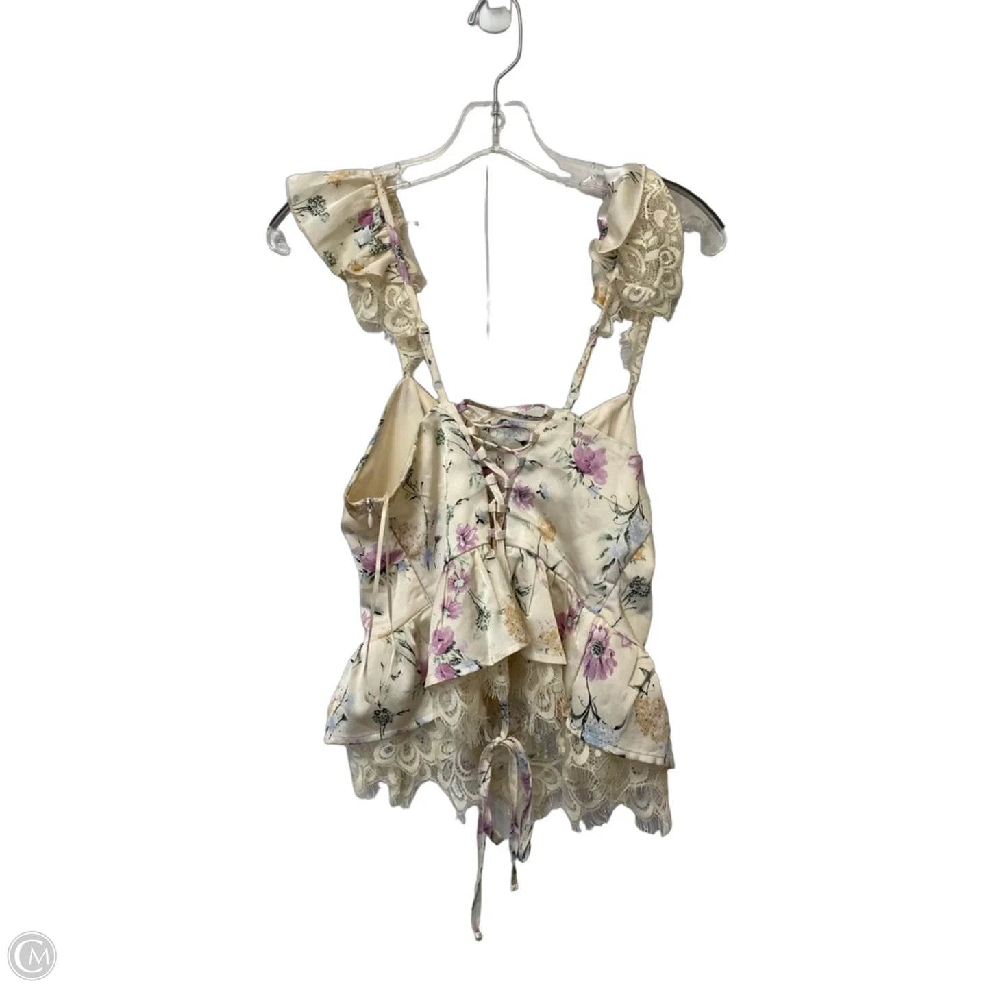 Top Sleeveless By Willow & Root In Floral Print, Size: M