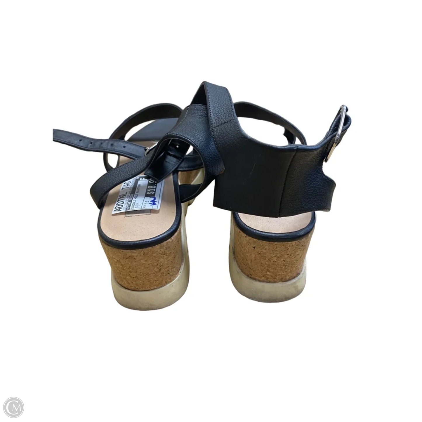 Sandals Heels Platform By Steve Madden In Black, Size: 7.5