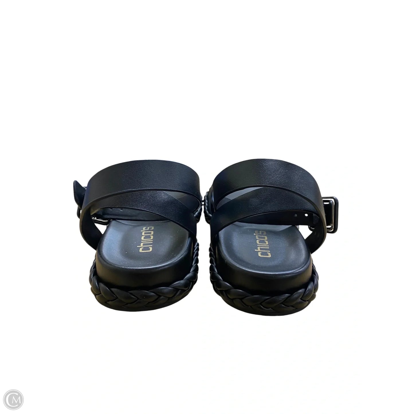 Sandals Flats By Chicos In Black, Size: 8.5