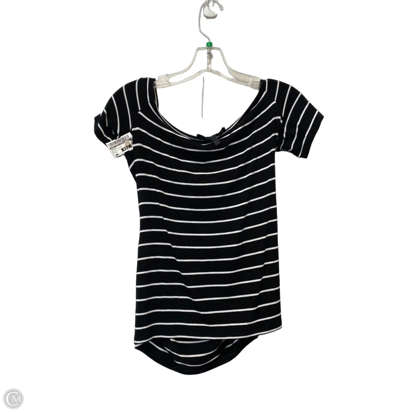 Top Short Sleeve By White House Black Market In Striped Pattern, Size: M