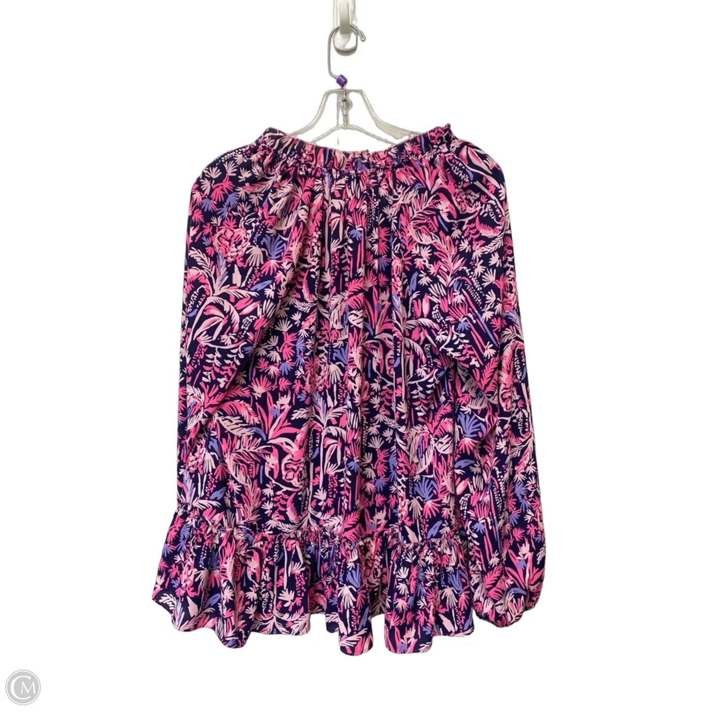 Top Long Sleeve Designer By Lilly Pulitzer In Floral Print, Size: M