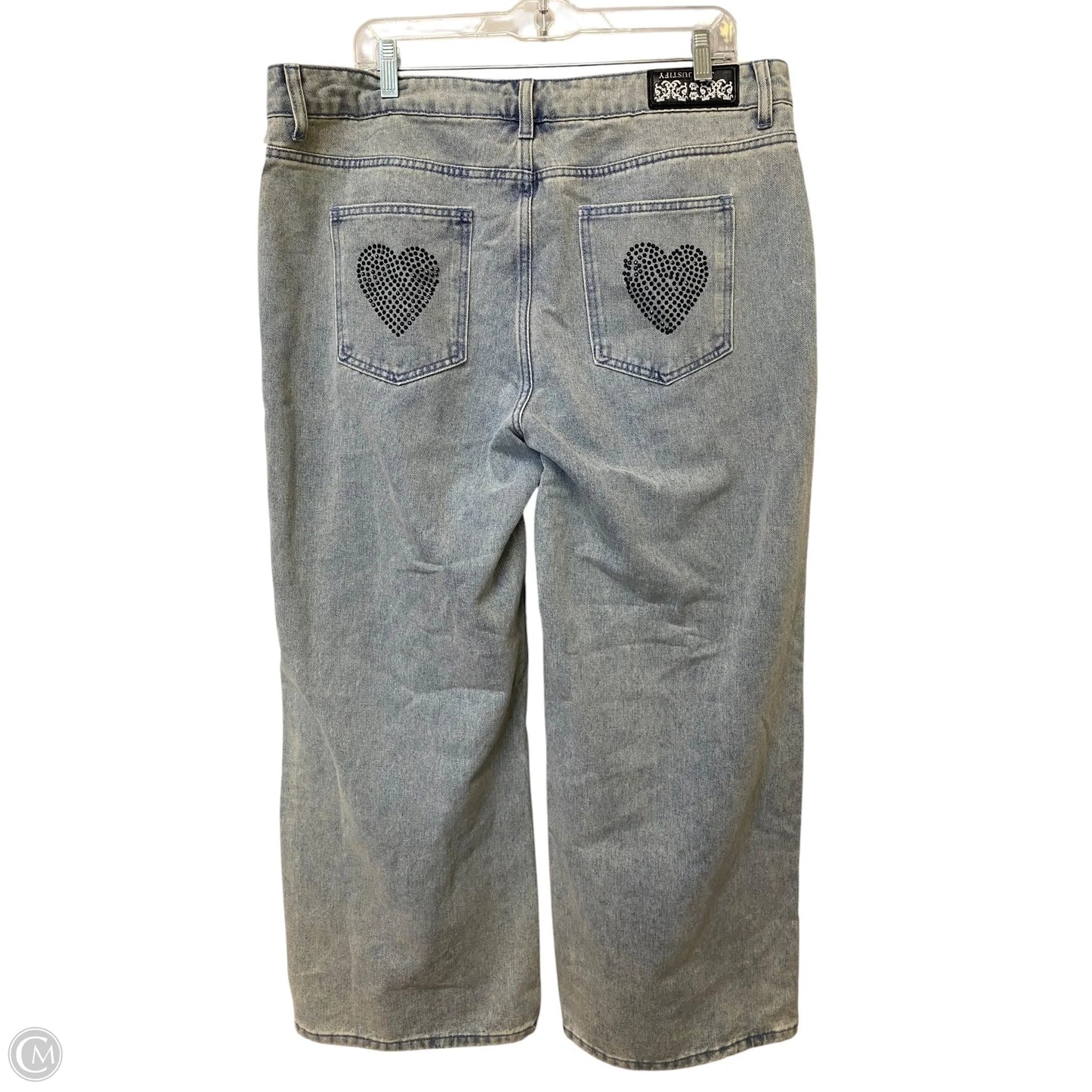 Jeans Wide Leg By Justify In Blue Denim, Size: Xl