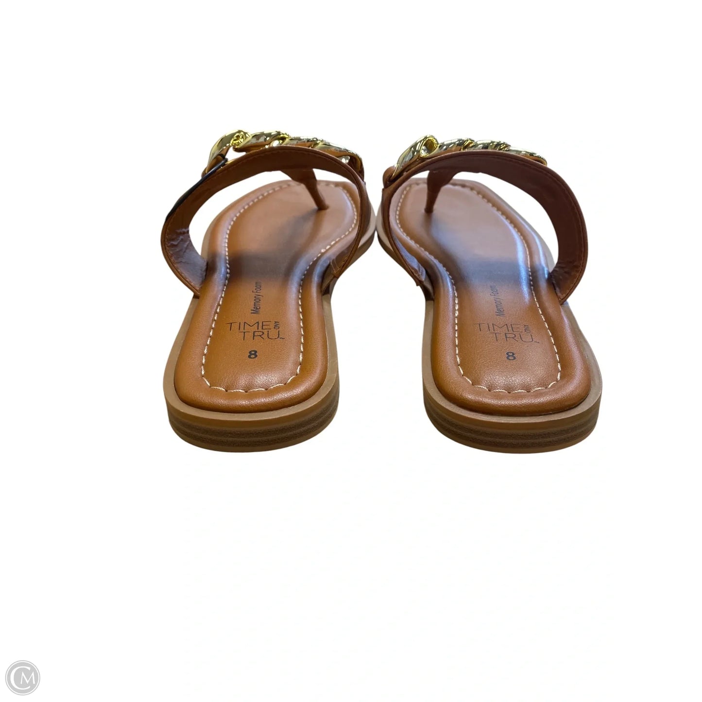 Sandals Flats By Time And Tru In Brown, Size: 8