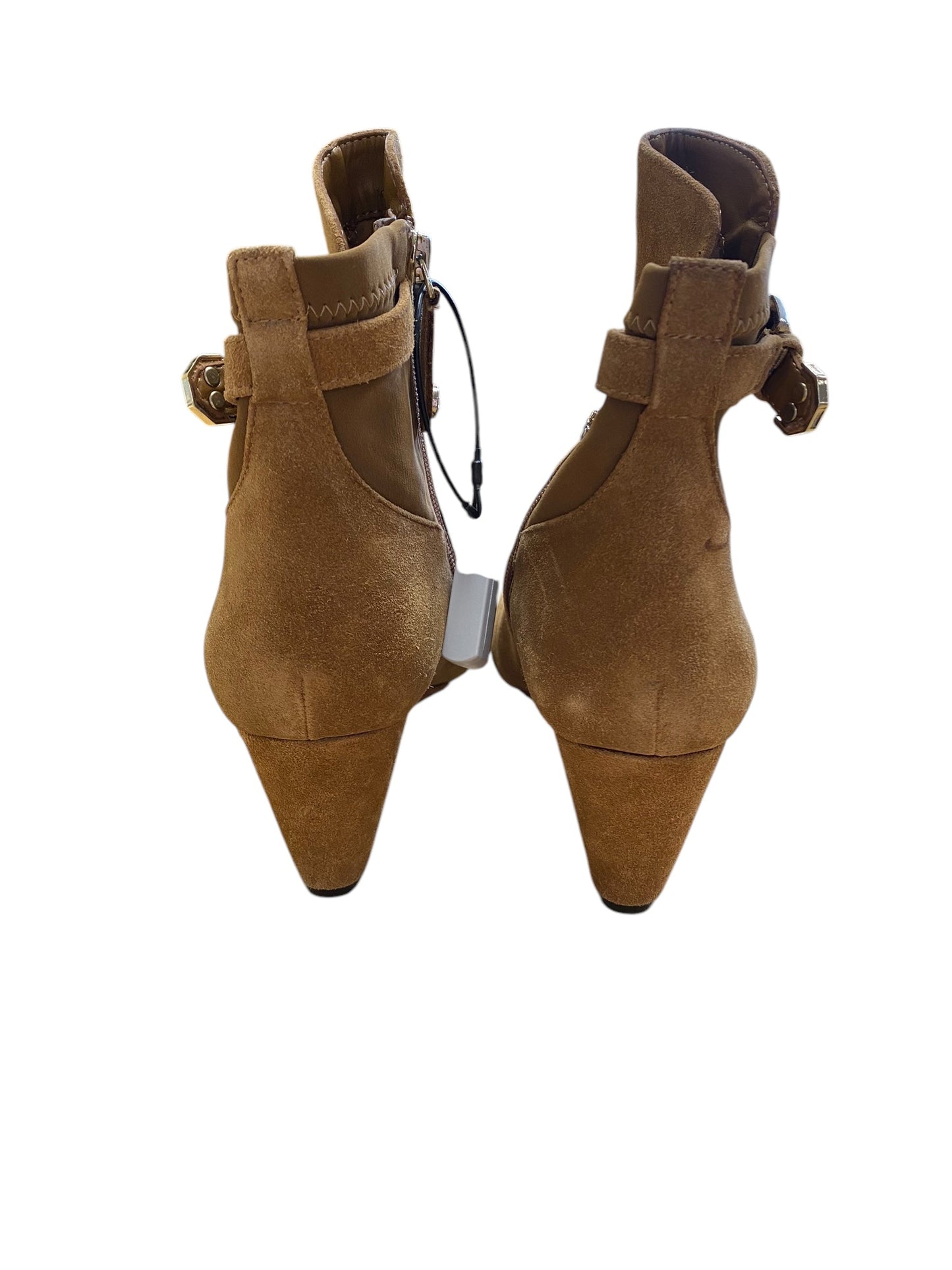 Boots Ankle Heels By Isaac Mizrahi Live Qvc In Tan, Size: 8.5