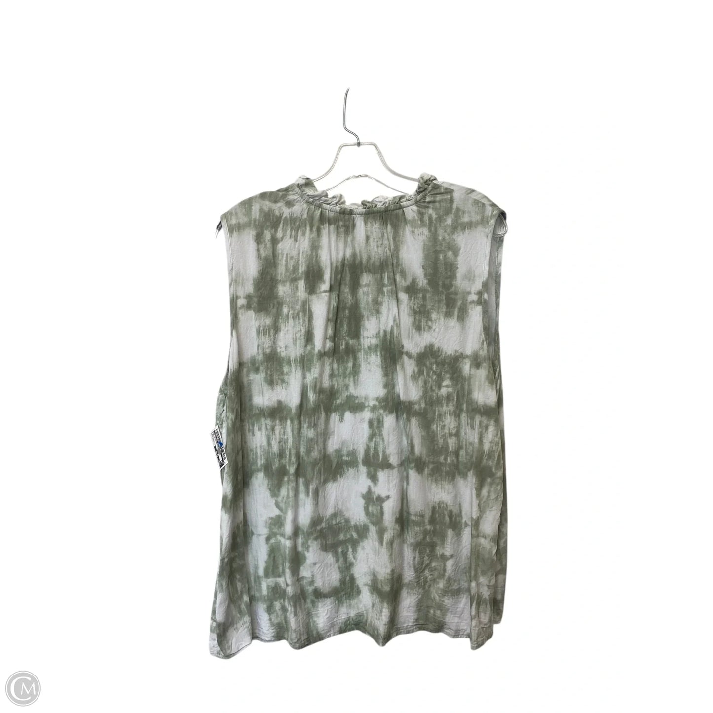 Top Sleeveless By Time And Tru In Green, Size: Xxl