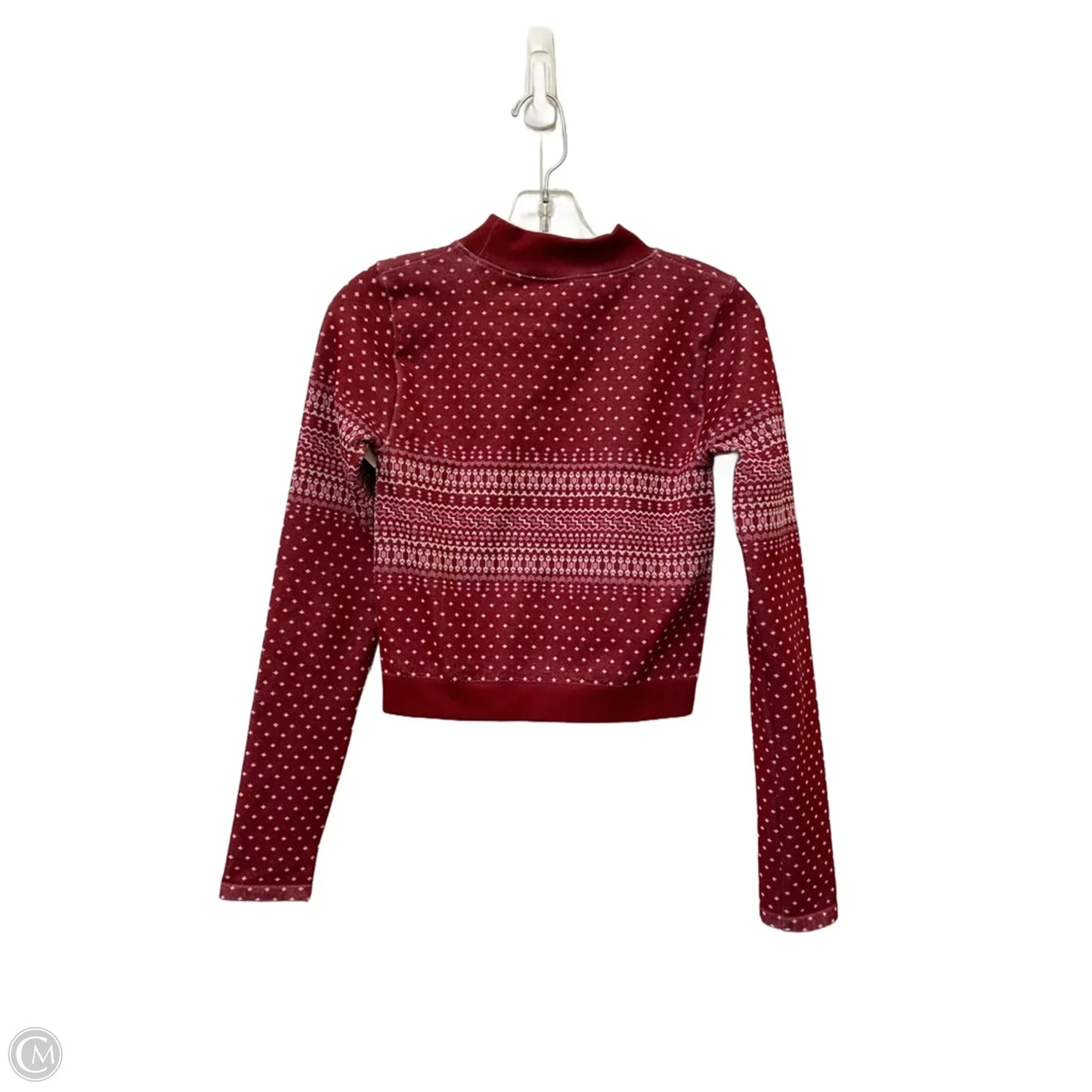Athletic Top Long Sleeve Crewneck By Fabletics In Red, Size: S