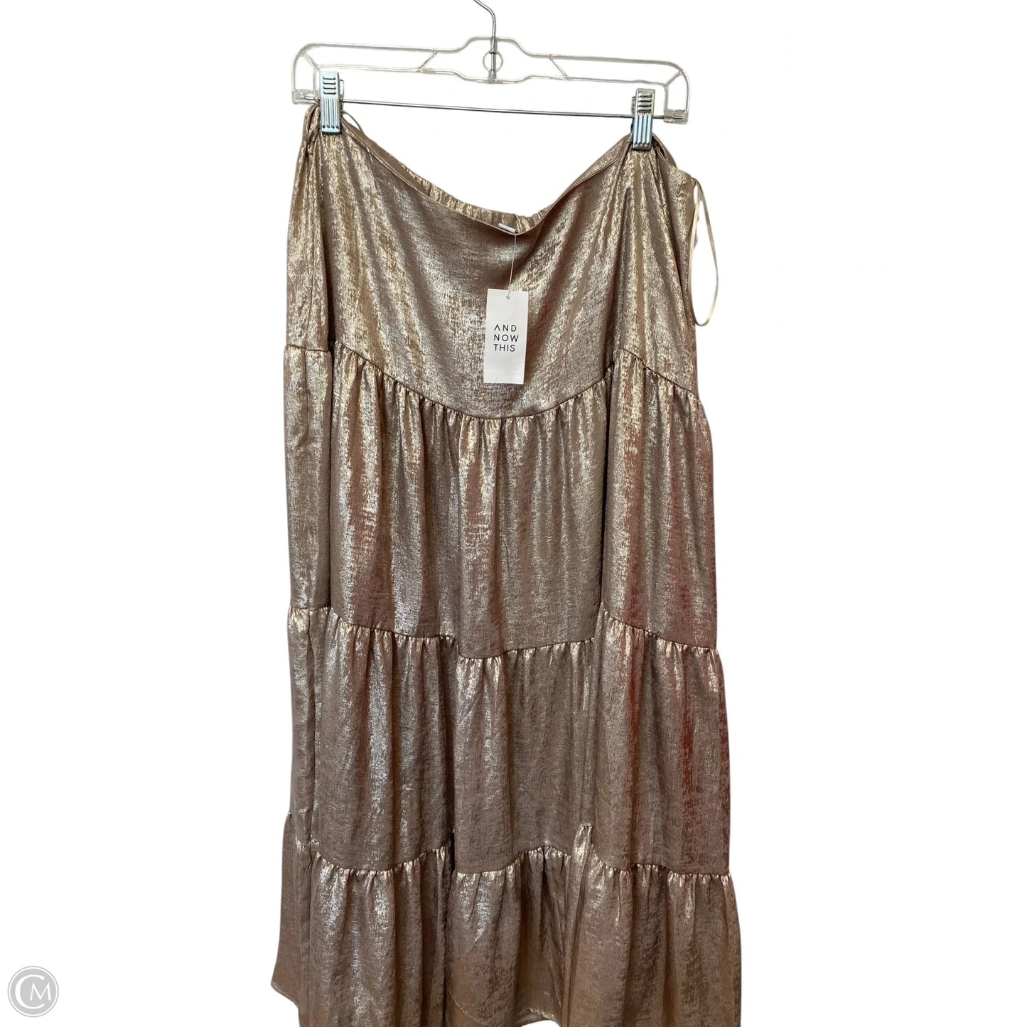 Skirt Maxi By Clothes Mentor In Rose Gold, Size: Xl