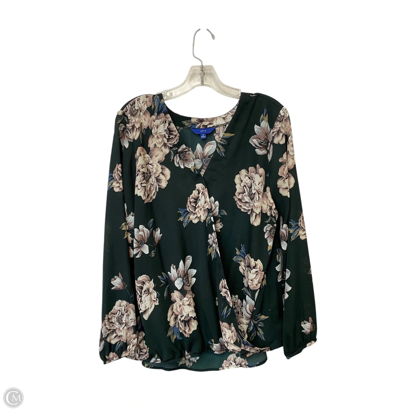 Top Long Sleeve By Apt 9 In Floral Print, Size: M