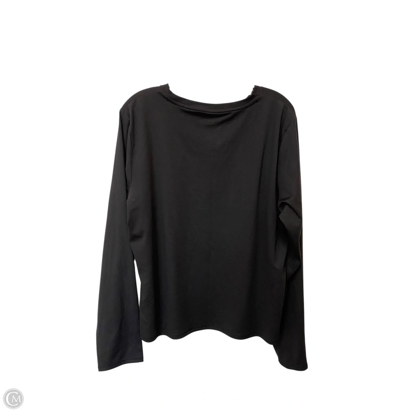 Athletic Top Long Sleeve Crewneck By Tek Gear In Black, Size: Xxl