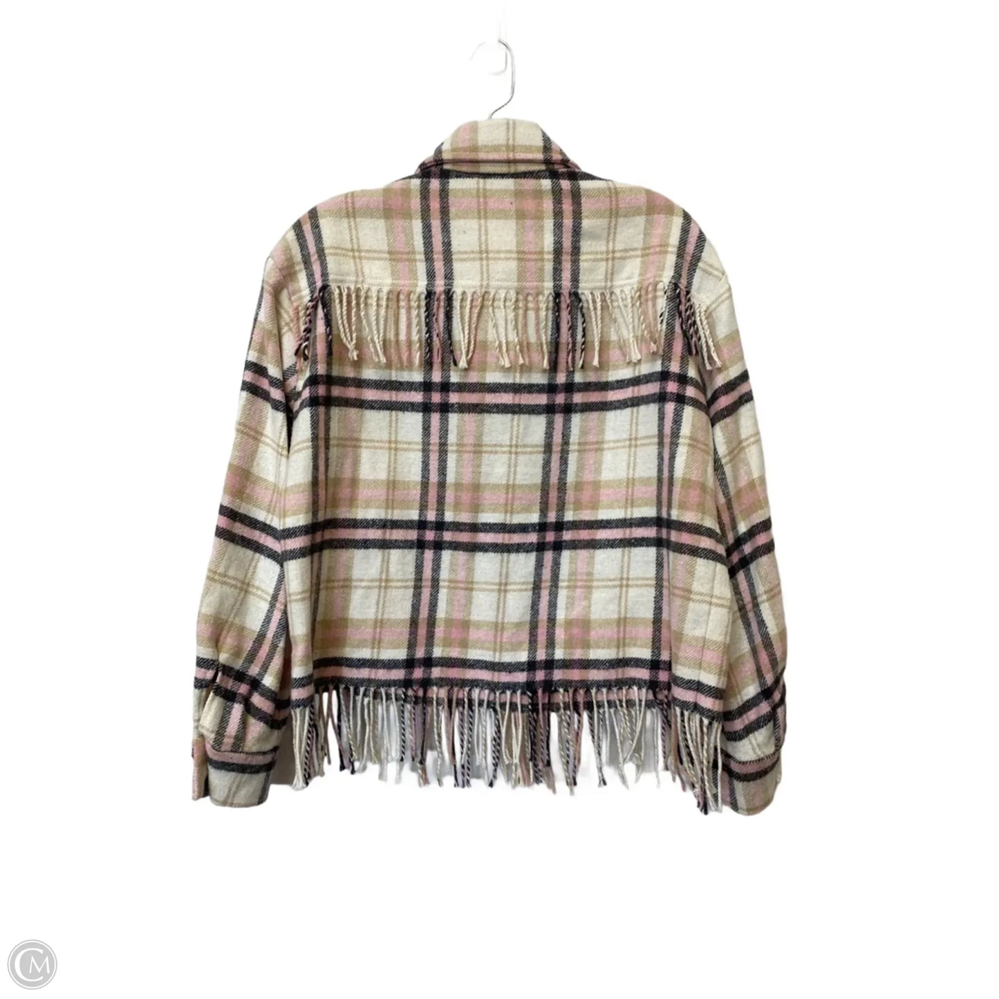 Jacket Shirt By Karen Kane In Plaid Pattern, Size: Xs