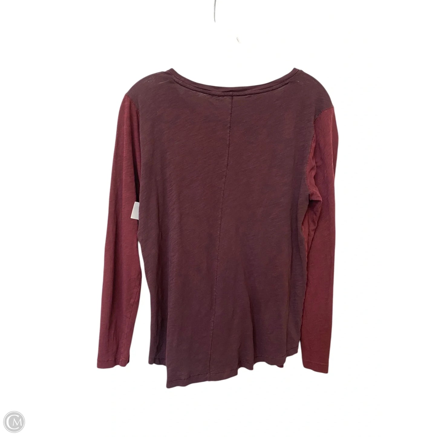 Top Long Sleeve Basic By Madewell In Maroon, Size: L