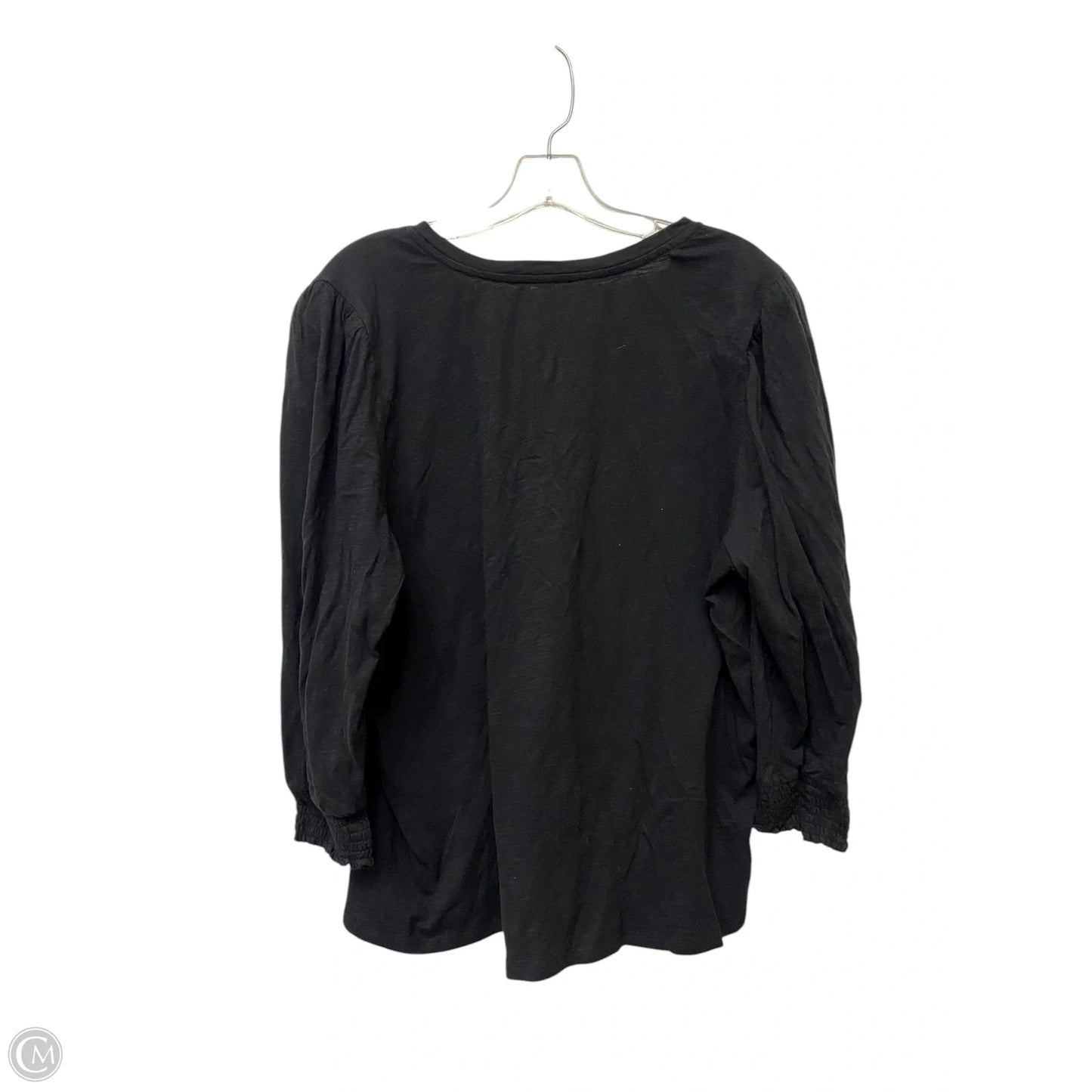 Top Long Sleeve Basic By Time And Tru In Black, Size: 22