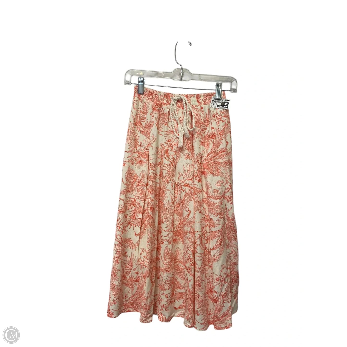 Skirt Maxi By Clothes Mentor In Cream & Red, Size: Xs