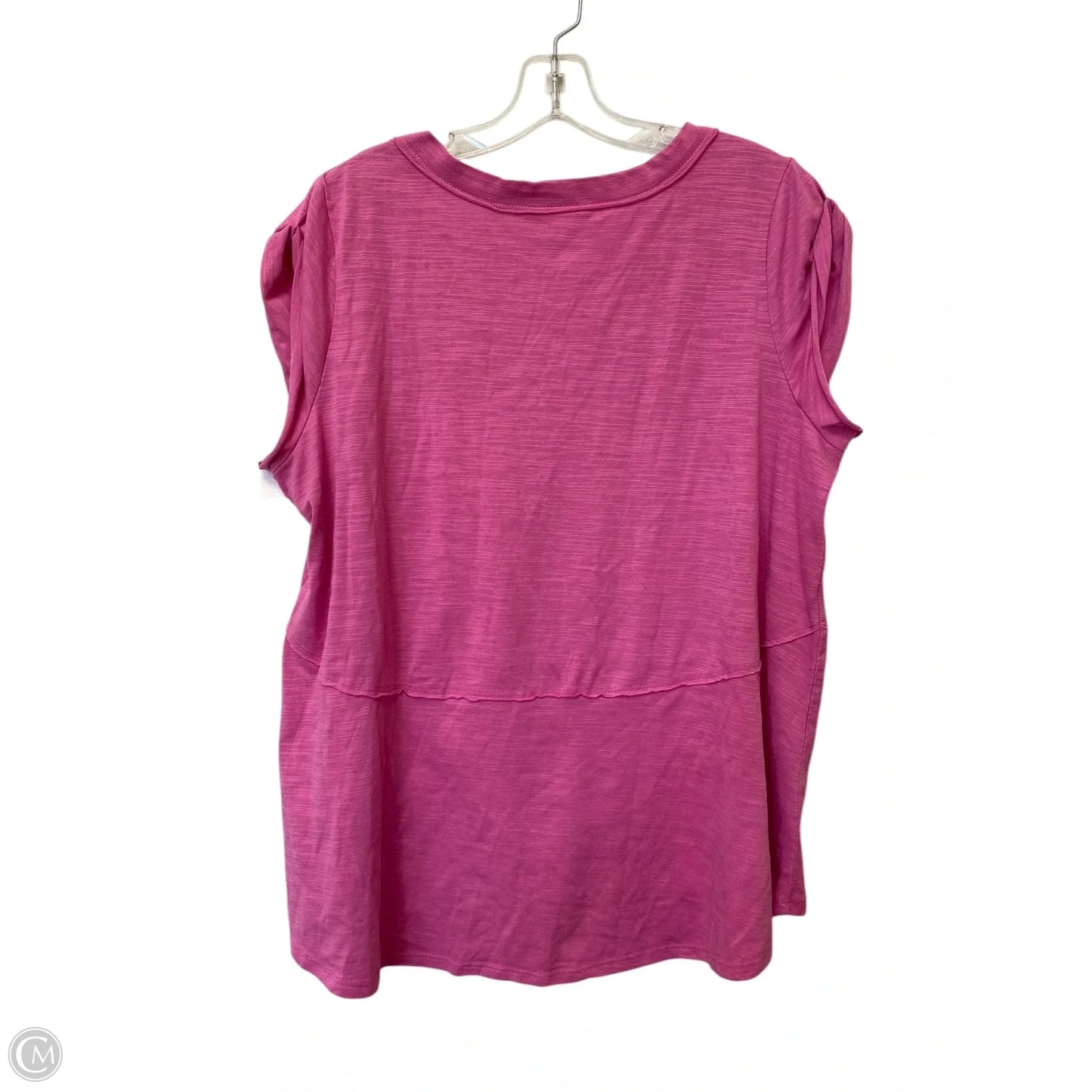 Top Short Sleeve By Time And Tru In Pink, Size: L