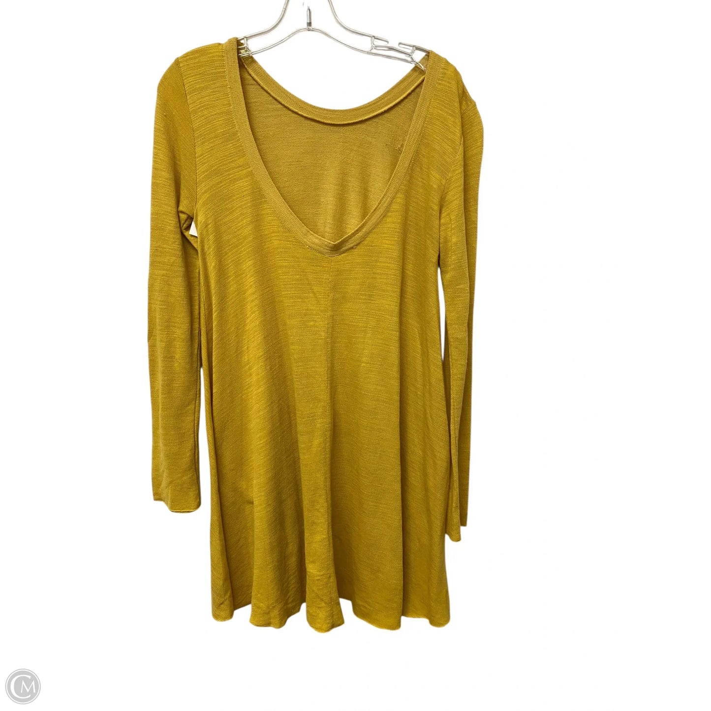 Top Long Sleeve By Free People In Yellow, Size: S