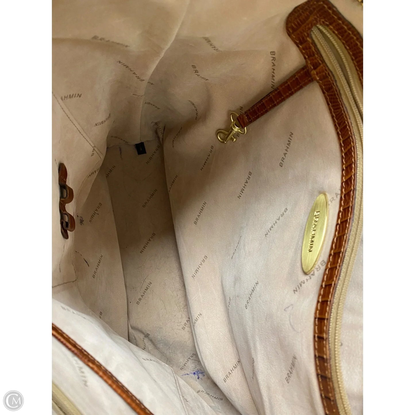 Handbag Designer By Brahmin, Size: Large