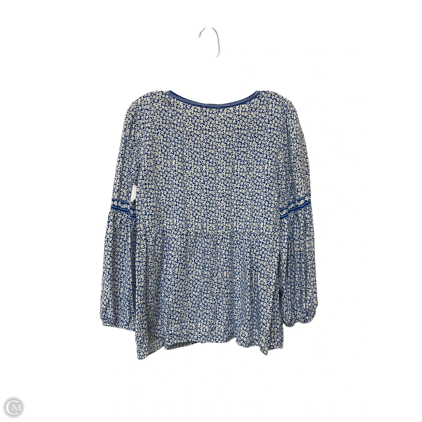 Top Long Sleeve By Max Studio In Blue, Size: M